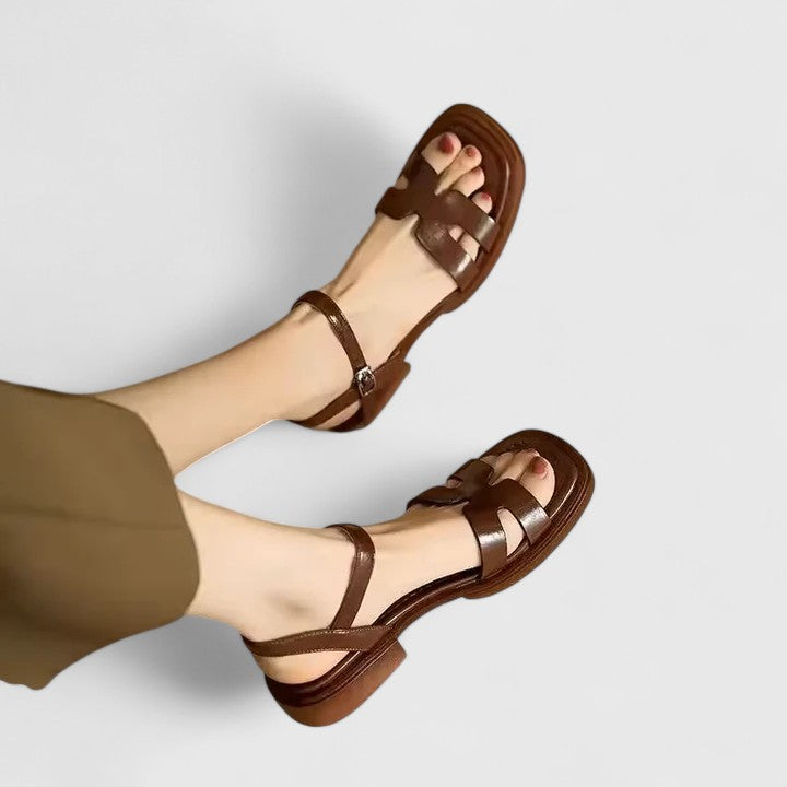 Women's Ankle Strap Flat Sandals Cushioned Footbed