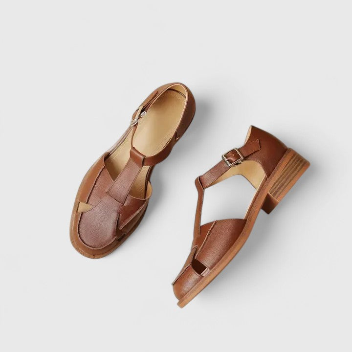 Women's T-Strap Mary Jane Sandals with Low Heel