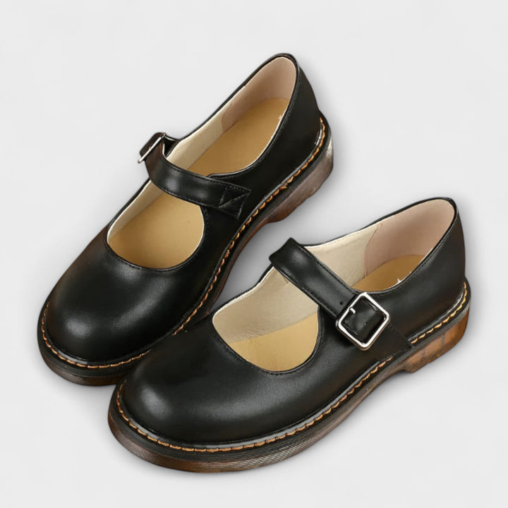 Women's Elegant Mary Jane Shoes with Ankle Strap