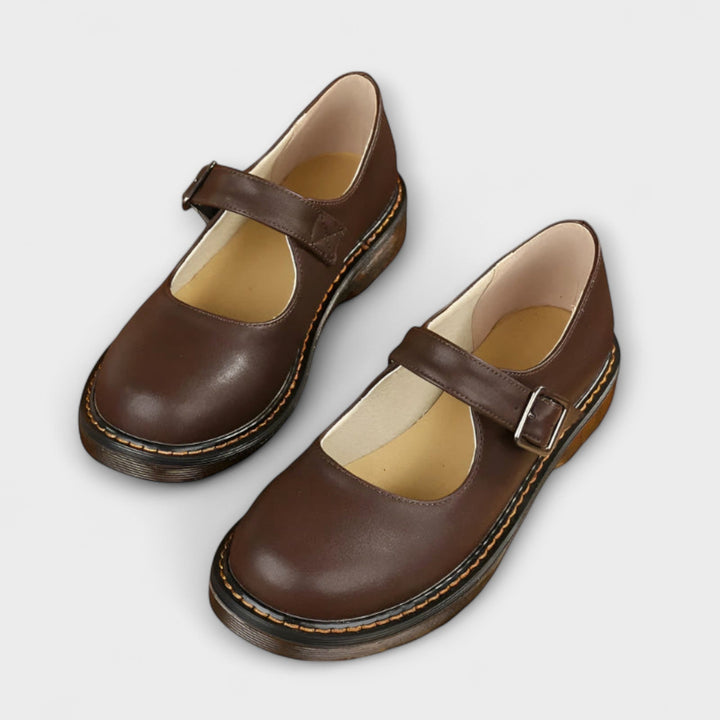 Women's Elegant Mary Jane Shoes with Ankle Strap