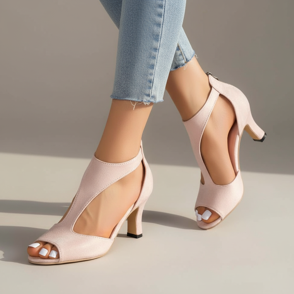 Women's Supportive Orthopedic Peep Toe Heels