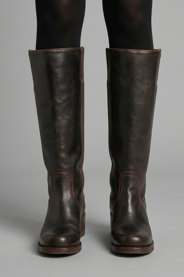 Women's Orthopedic Round Toe Mid-Calf Block Heel Boots
