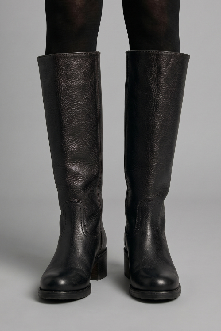 Women's Orthopedic Round Toe Mid-Calf Block Heel Boots