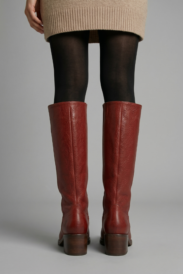 Women's Orthopedic Round Toe Mid-Calf Block Heel Boots