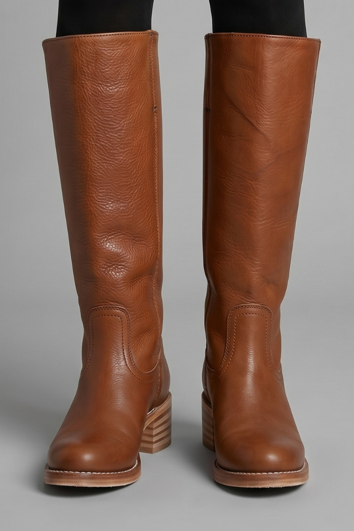 Women's Orthopedic Round Toe Mid-Calf Block Heel Boots