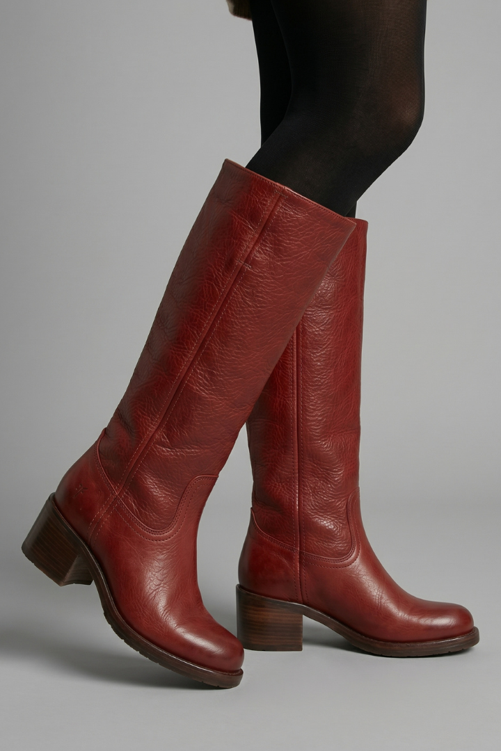 Women's Orthopedic Round Toe Mid-Calf Block Heel Boots