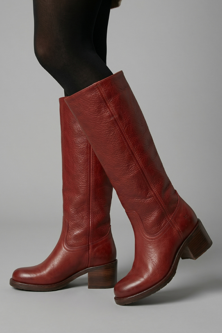 Women's Orthopedic Round Toe Mid-Calf Block Heel Boots