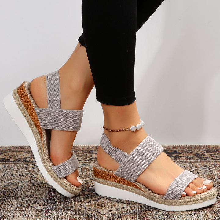 Women's Orthopedic Elastic Strap Wedge Sandals