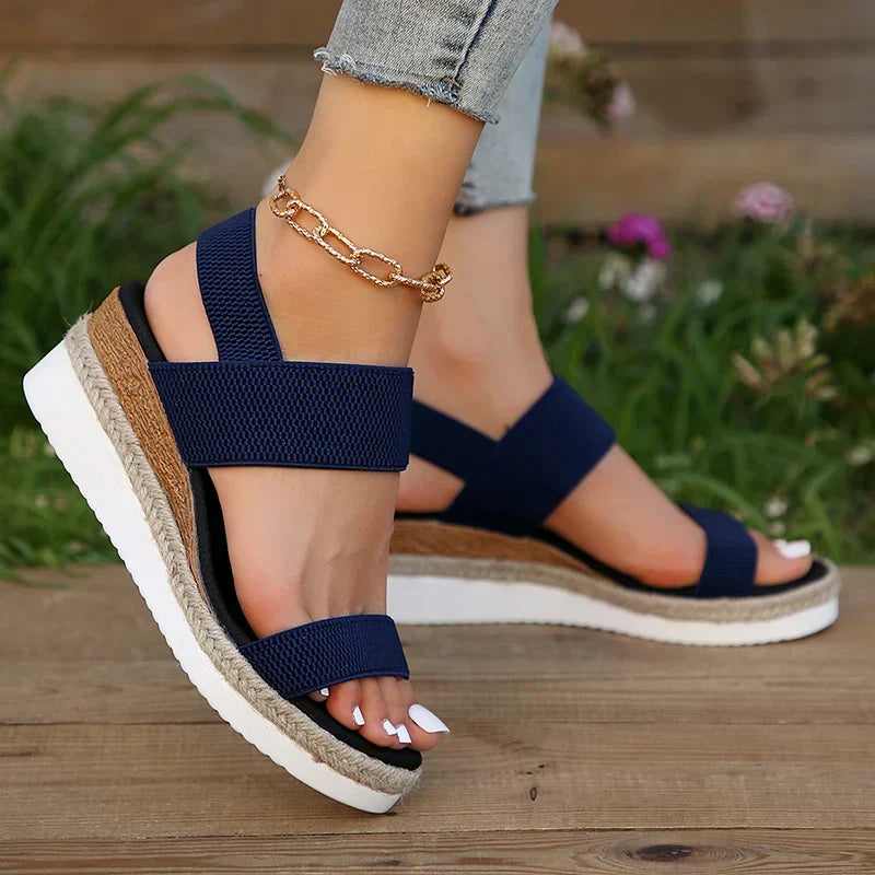 Women's Orthopedic Elastic Strap Wedge Sandals