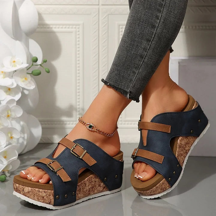 Women's Orthopedic Platform Wedge Sandals Open Toe
