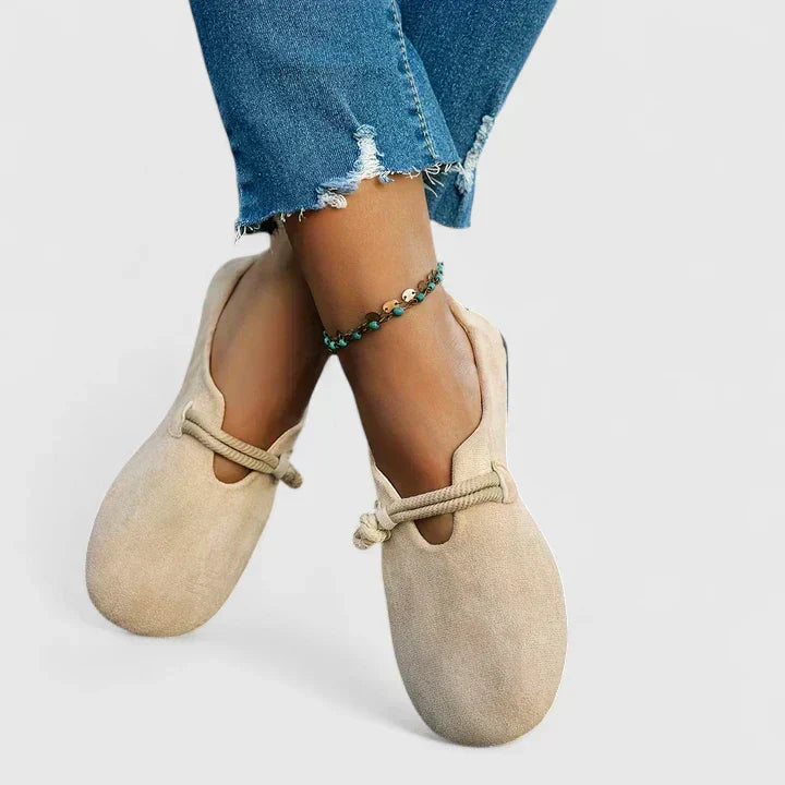 Women's Orthopedic Suede Slip On Ankle Strap Loafers