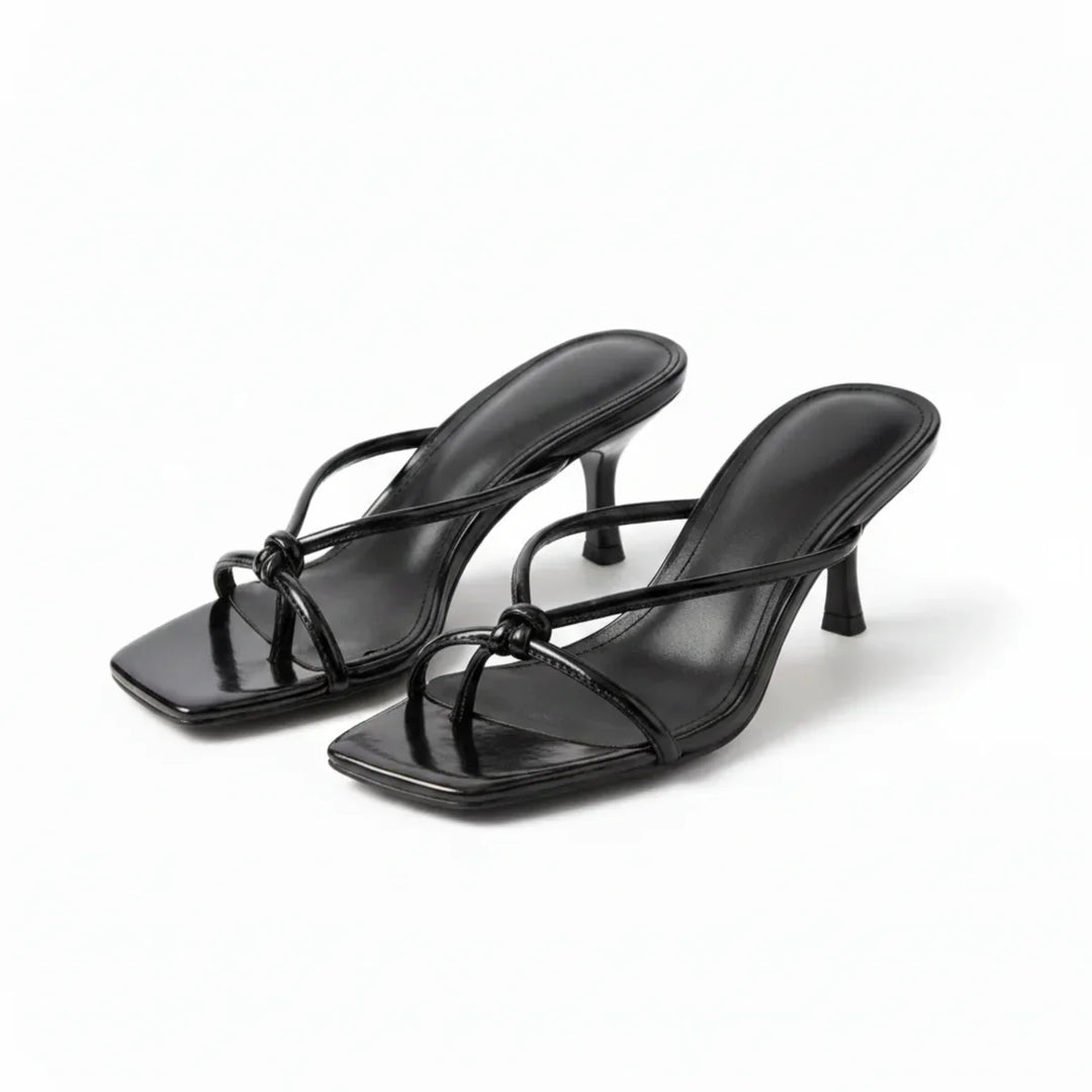 Women's Orthopedic Heeled Sandals – Elegant Knot Strap Fit