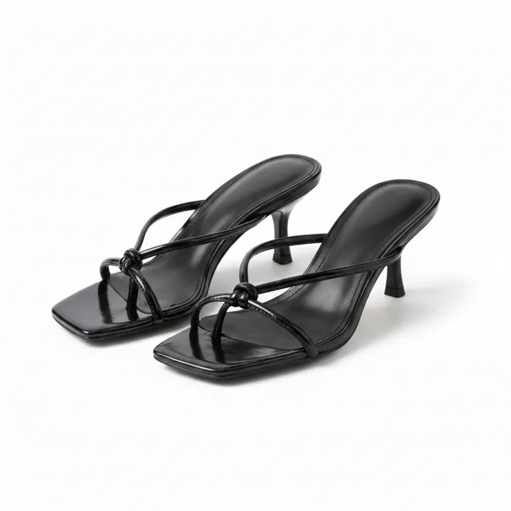 Women's Orthopedic Heeled Sandals – Elegant Knot Strap Fit