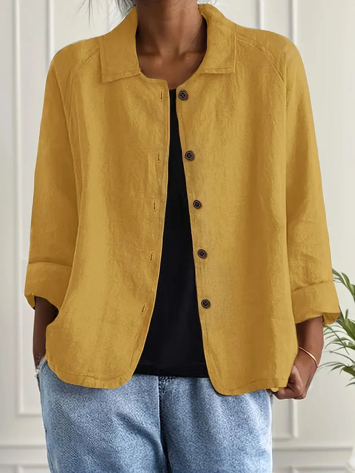 Women's Casual Button Front Lightweight Jacket Blouse