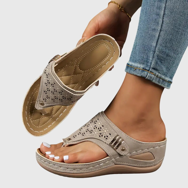 Women's Orthopedic Wedge Thong Flip Flop Sandals