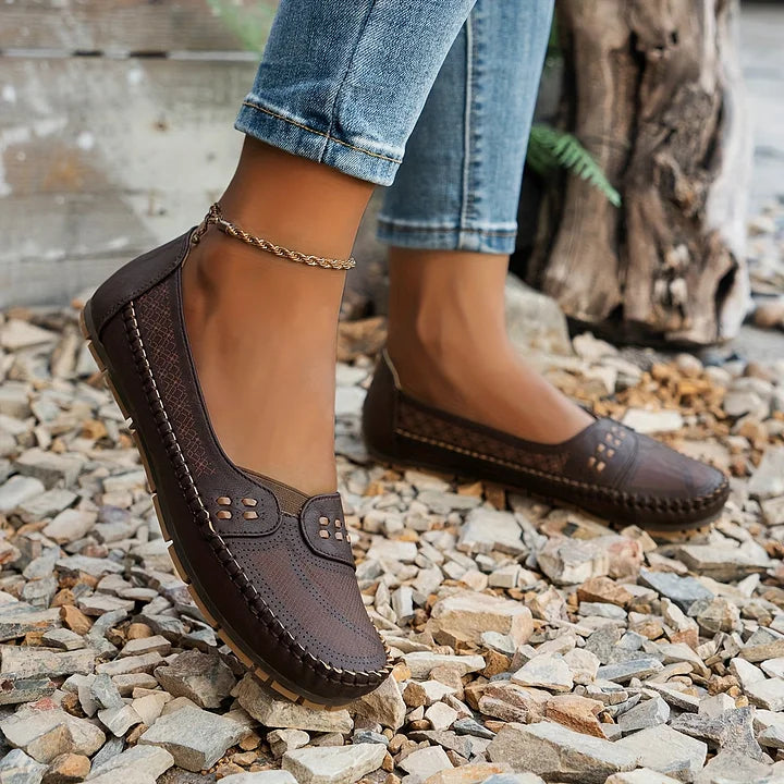 Women's Orthopedic Woven Slip On Flat Loafers