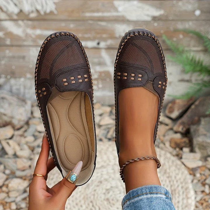 Women's Orthopedic Woven Slip On Flat Loafers