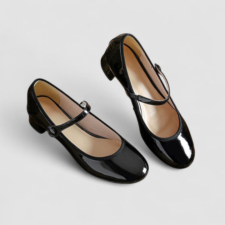 Women's Mary Jane Block Heel Shoes with Ankle Strap