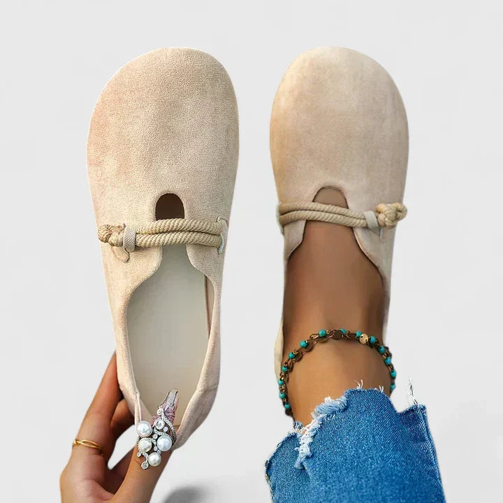 Women's Orthopedic Suede Slip On Ankle Strap Loafers