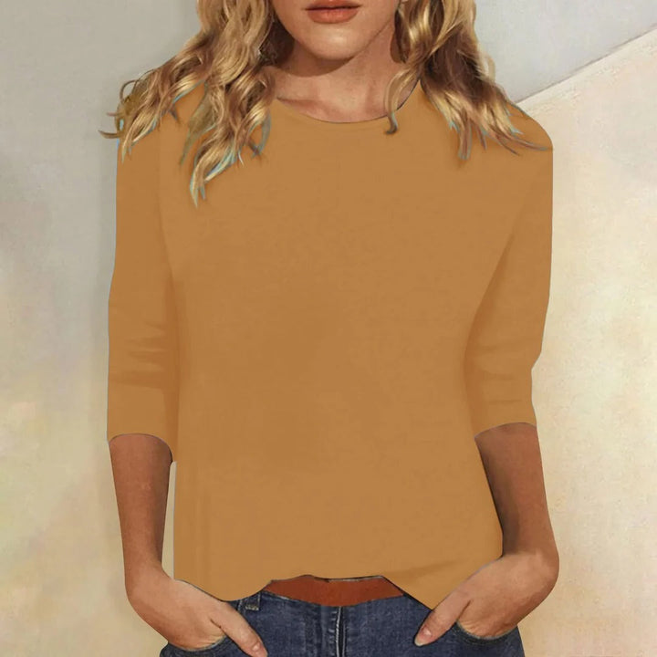 Women's 3/4 Sleeve Crew Neck Casual Top