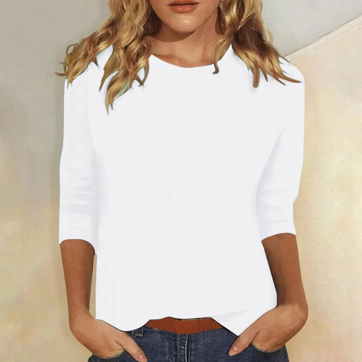 Women's 3/4 Sleeve Crew Neck Casual Top