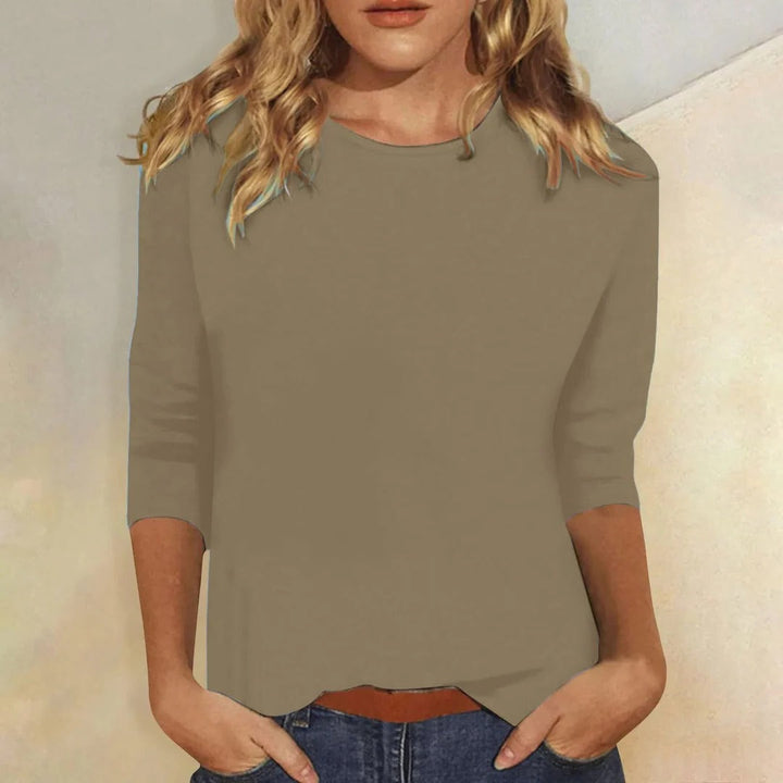 Women's 3/4 Sleeve Crew Neck Casual Top