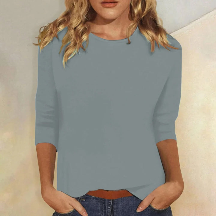 Women's 3/4 Sleeve Crew Neck Casual Top