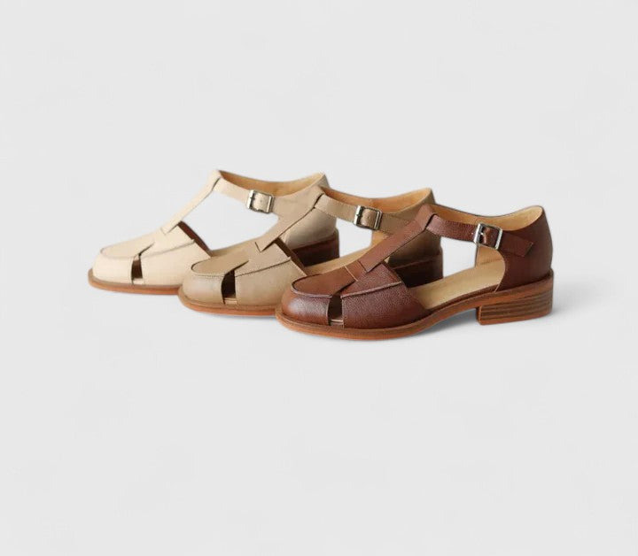 Women's T-Strap Mary Jane Sandals with Low Heel