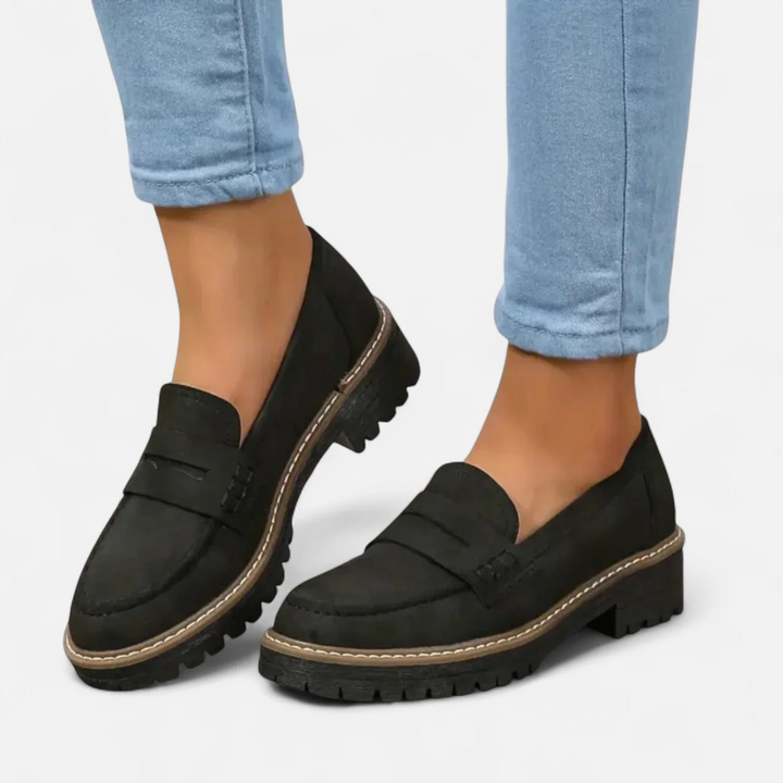Women's Suede Penny Loafer Orthopedic Moccasins