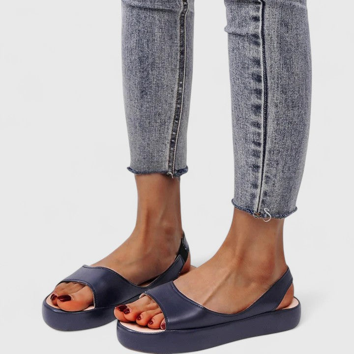 Women's Orthopedic Cushioned Slip On Peep Toe Sandals