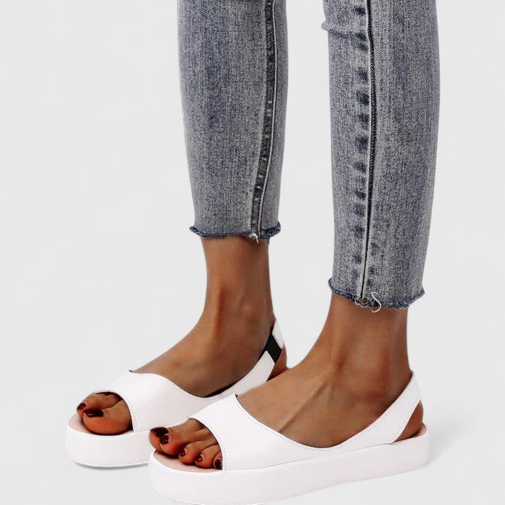 Women's Orthopedic Cushioned Slip On Peep Toe Sandals