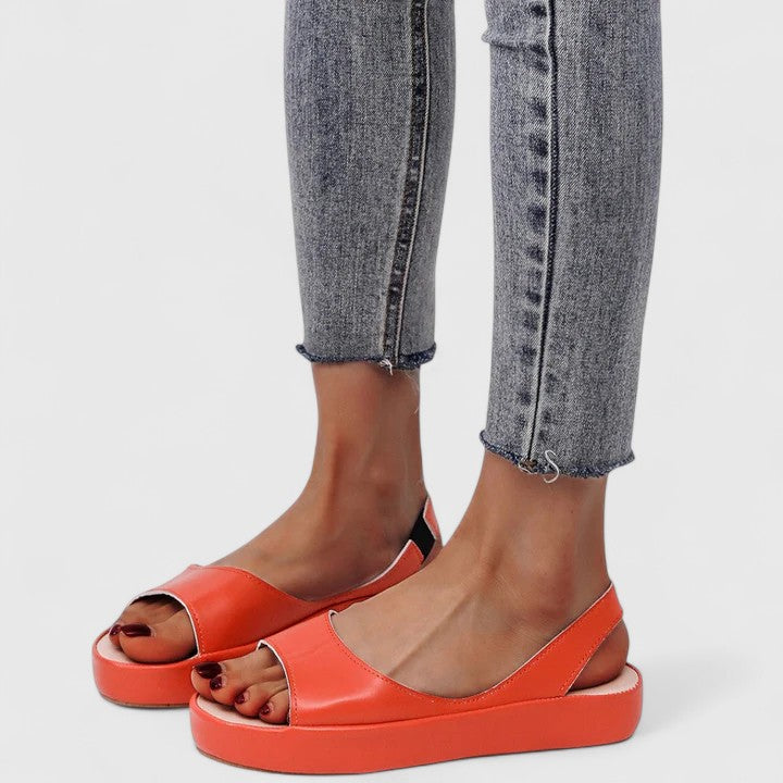 Women's Orthopedic Cushioned Slip On Peep Toe Sandals