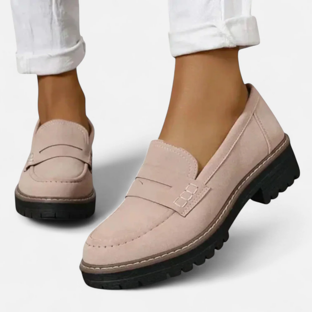 Women's Suede Penny Loafer Orthopedic Moccasins