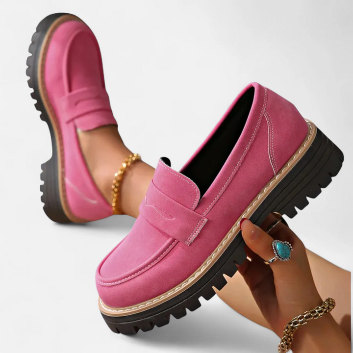 Women's Suede Penny Loafer Orthopedic Moccasins