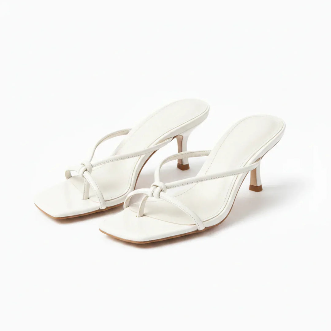 Women's Orthopedic Heeled Sandals – Elegant Knot Strap Fit