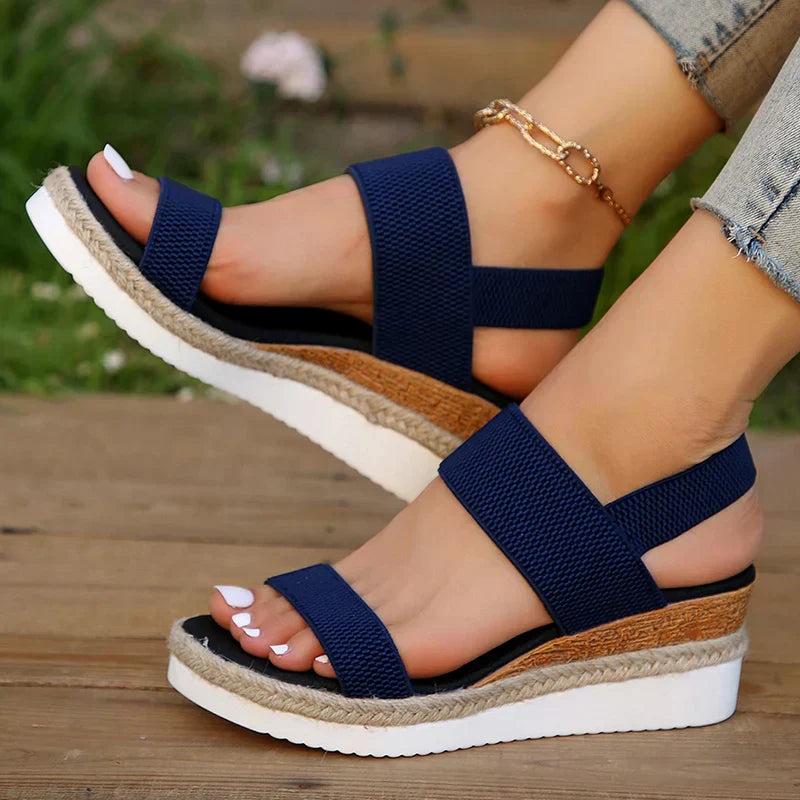 Women's Orthopedic Elastic Strap Wedge Sandals