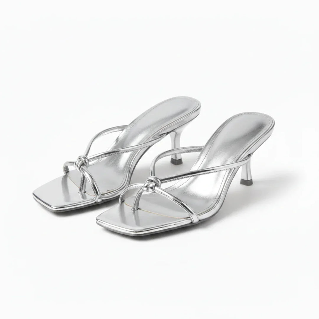 Women's Orthopedic Heeled Sandals – Elegant Knot Strap Fit