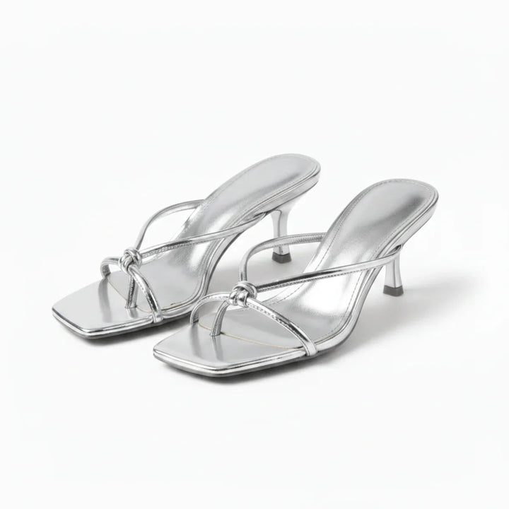 Women's Orthopedic Heeled Sandals – Elegant Knot Strap Fit